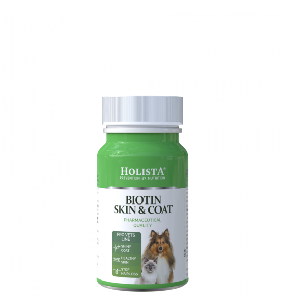 Holista Pro Vets Line Biotin Skin and Coat - papildai odai ir kailiui šunims ir katėms 90 tabl.