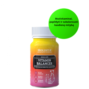 Holista Vitamin Balancer - balansuojantis multivitaminų kompleksas šunims ir katėms 90 tabl.