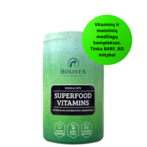 Holista Superfood - multivitaminų kompleksas šunims ir katėms, milteliai 200 g