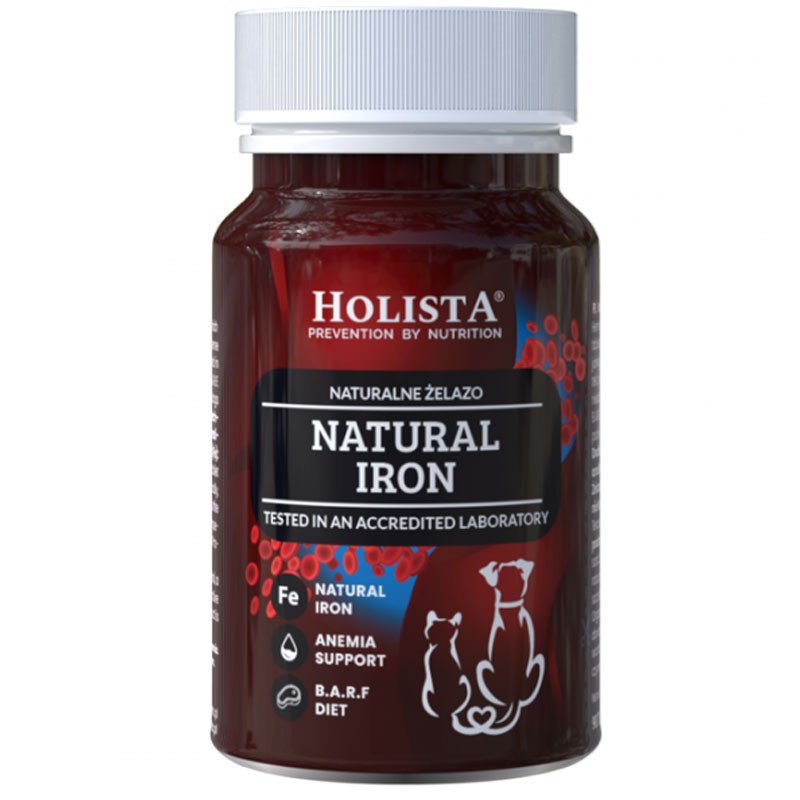 Holista Natural Iron- natūralus geležies papildas šunims ir katėms 90 tablečių.