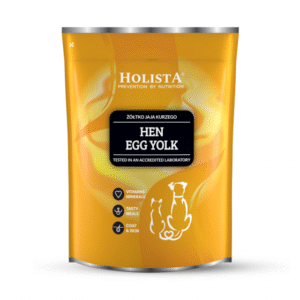 Holista Egg Yolk -  kiaušinio trynio papildas šunims ir katėms, milteliai 500g.