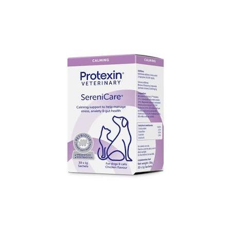 Protexin SereniCare – papildas stresui ir nerimui valdyti šunims ir katėms 30 pakėtėlių, milteliai